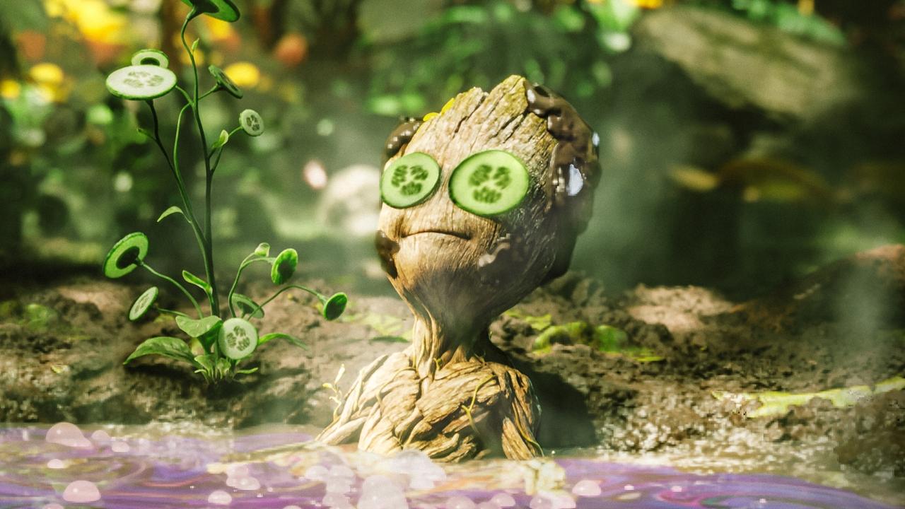 Groot Takes a Bath (2022) backdrop artwork