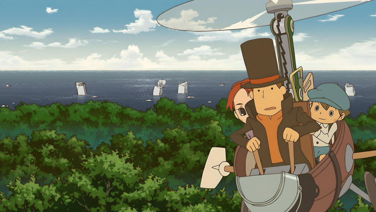 Professor Layton and the Eternal Diva (2009) backdrop artwork