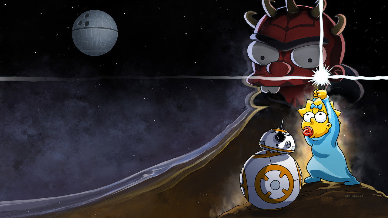 Maggie Simpson in "The Force Awakens from Its Nap" (2021) backdrop artwork